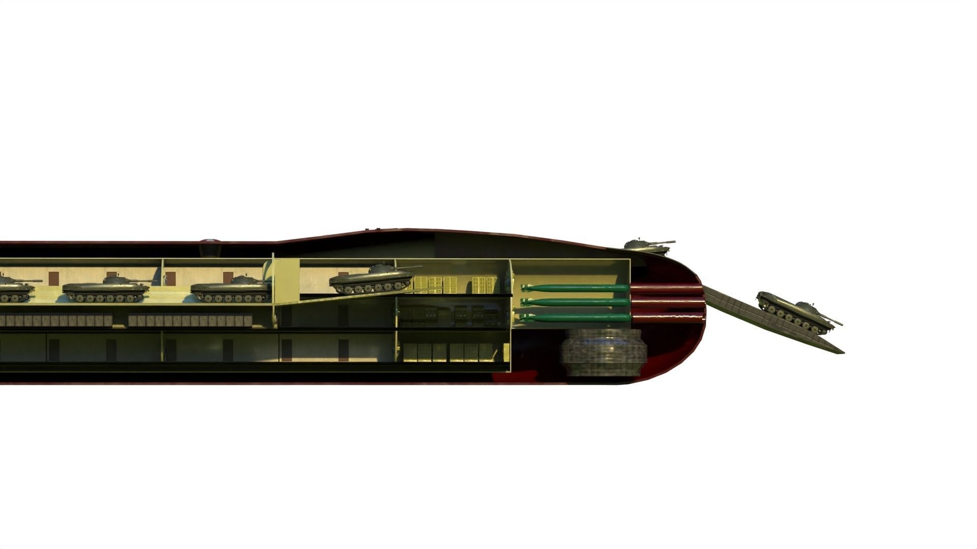 Project 717 amphibious Transport Submarine 3D model_12