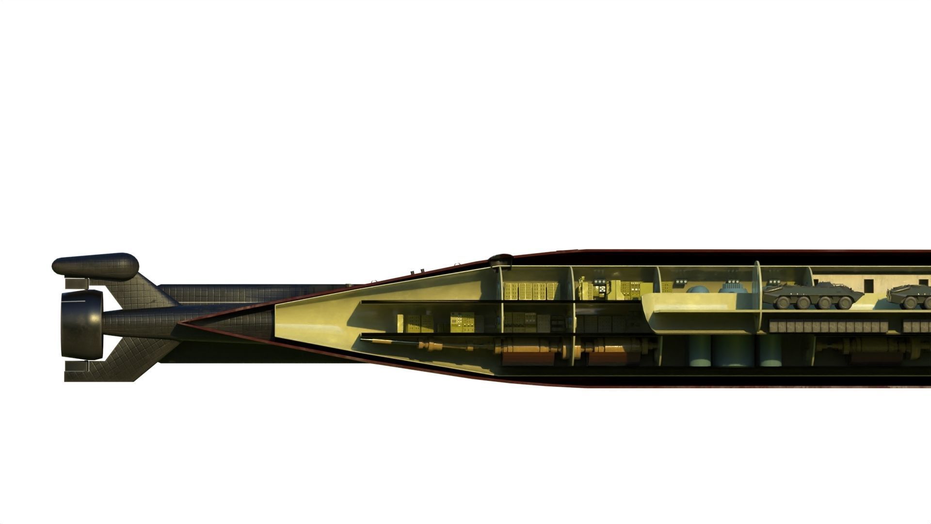 Project 717 amphibious Transport Submarine 3D model_14