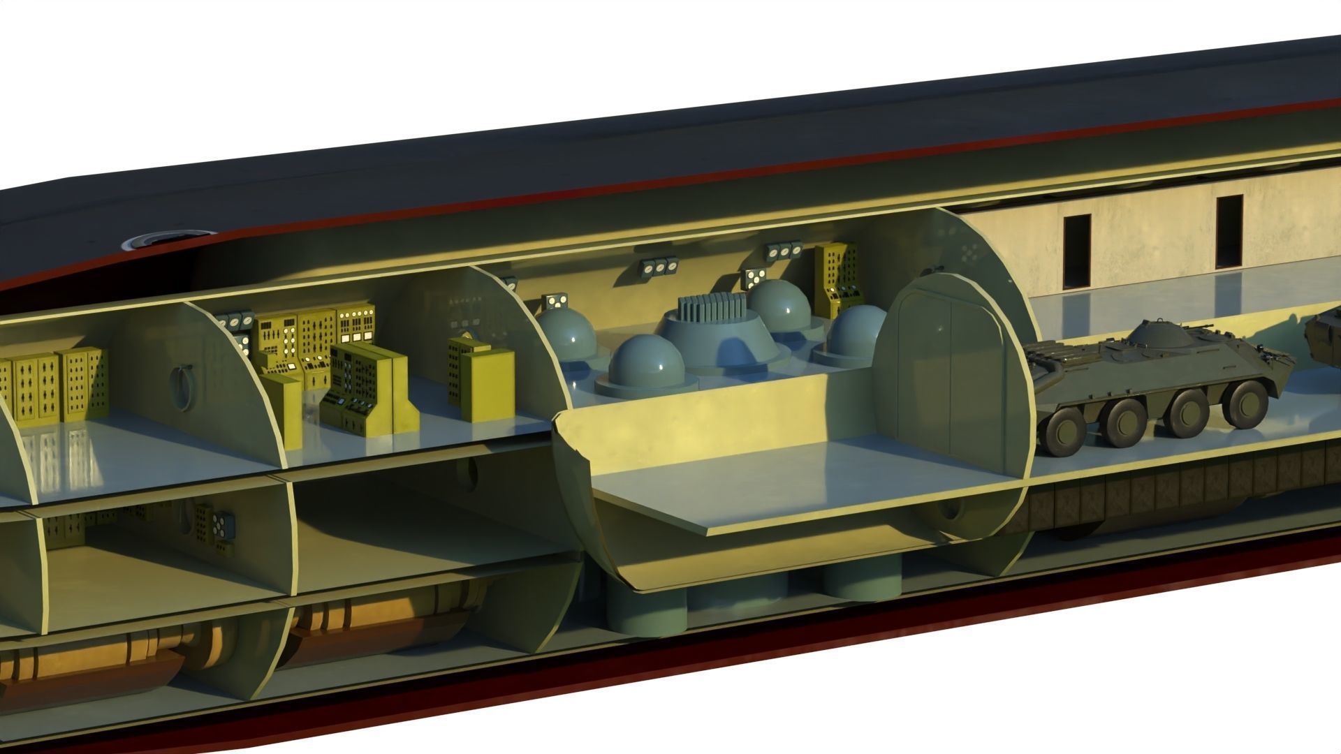 Project 717 amphibious Transport Submarine 3D model_17