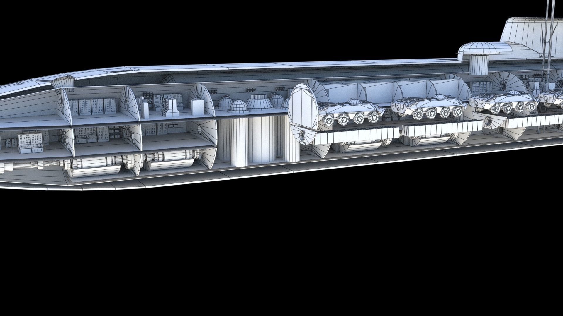 Project 717 amphibious Transport Submarine 3D model_29
