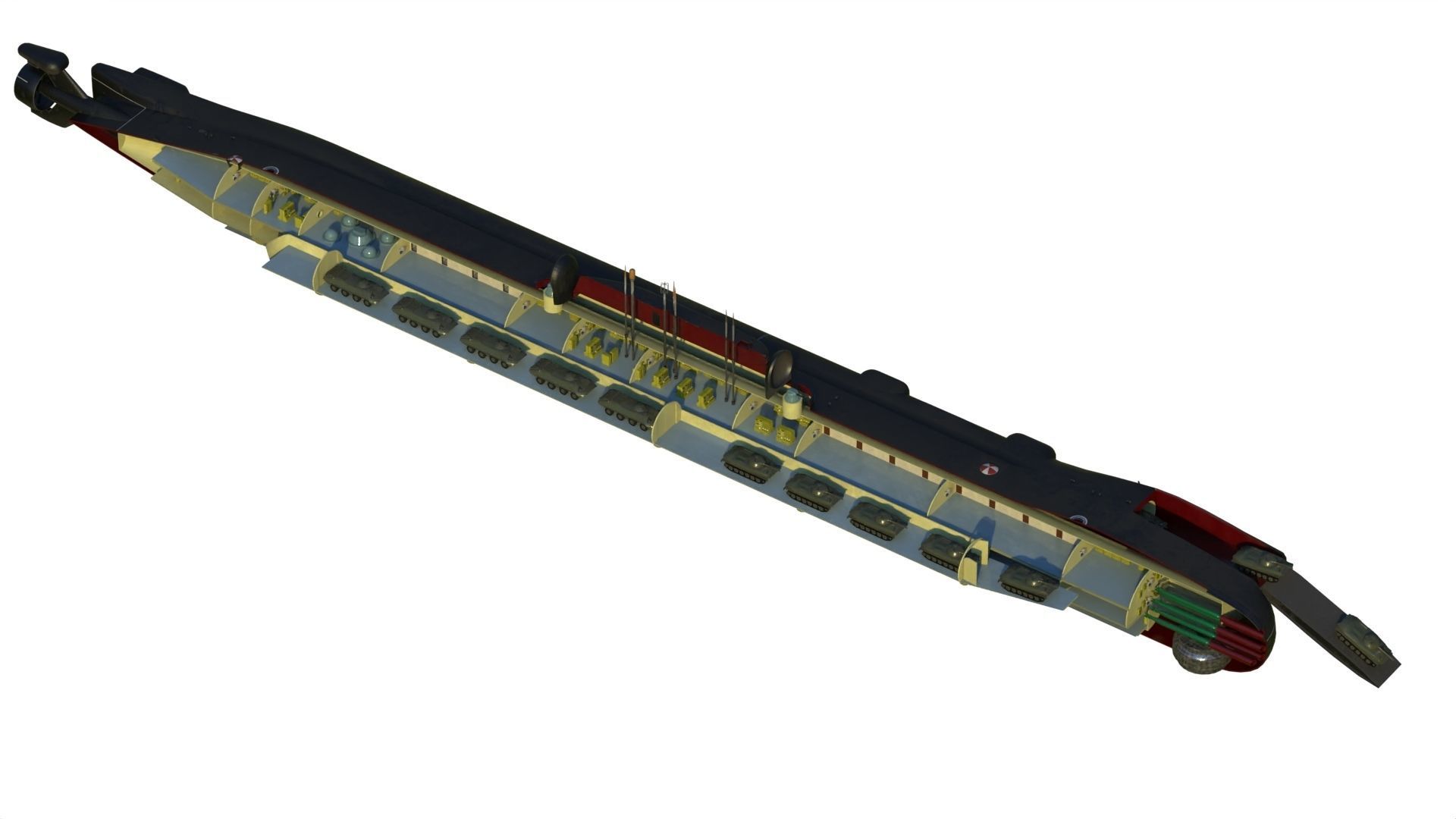 Project 717 amphibious Transport Submarine 3D model_20