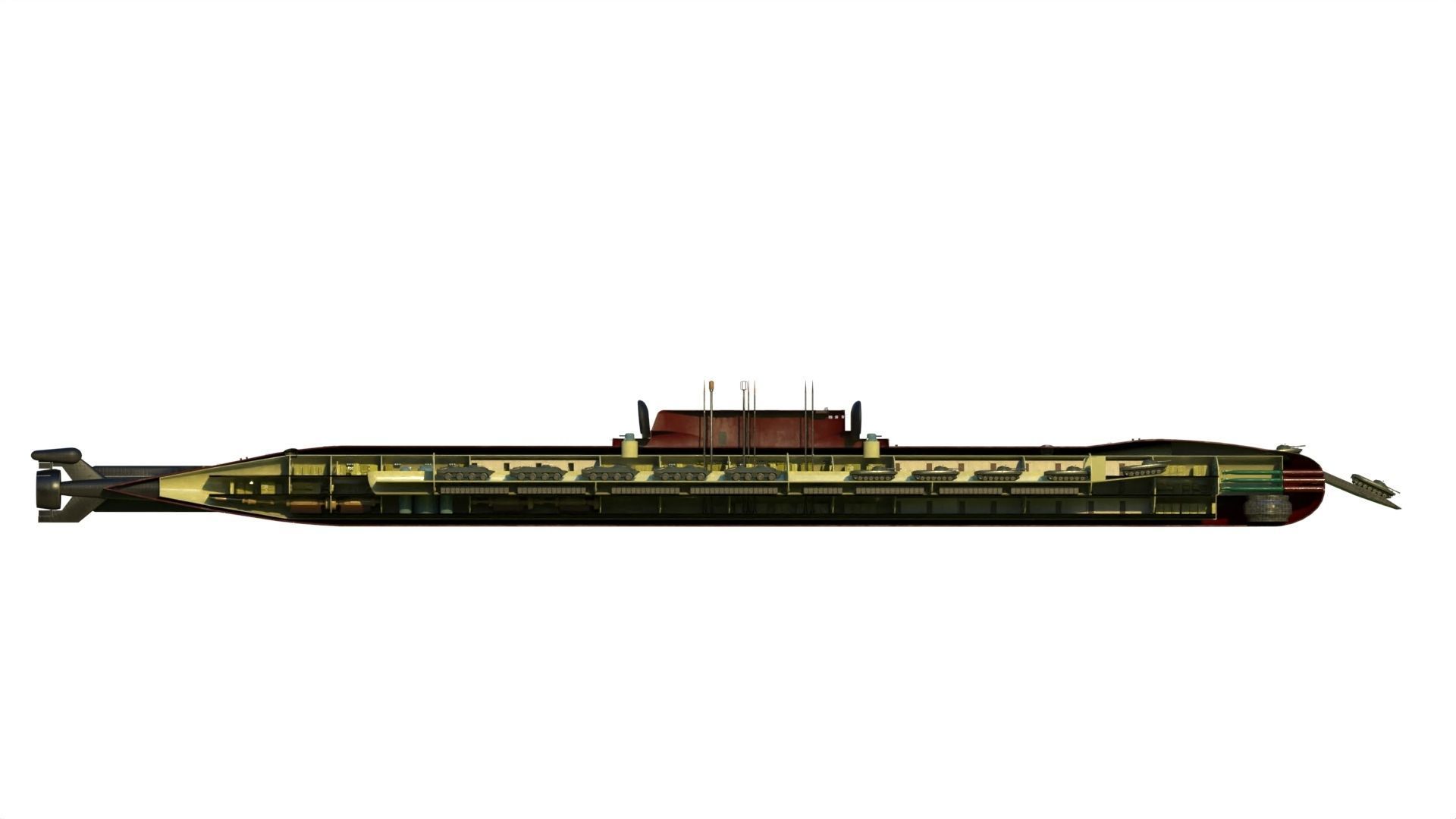 Project 717 amphibious Transport Submarine 3D model_1