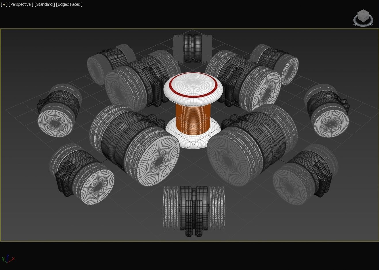 Hexa Centripetal Gyro Dynamics - Concept 3D model_14