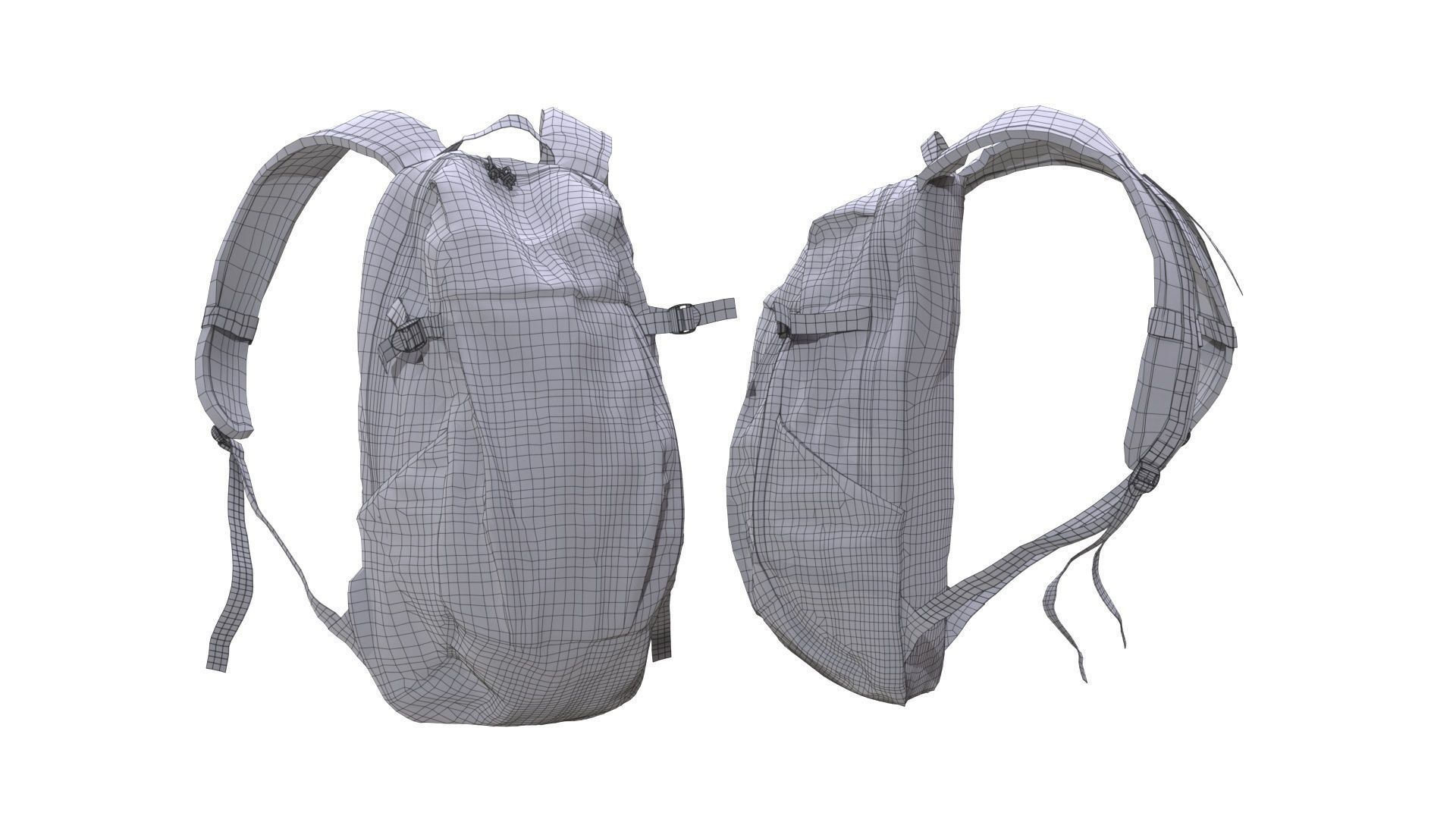 Backpack Low-poly 3D model_4