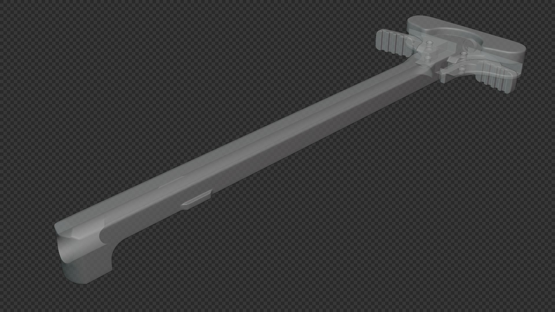 AR-15 KAC Ambidextrous Charging Handle Low-poly 3D model_6