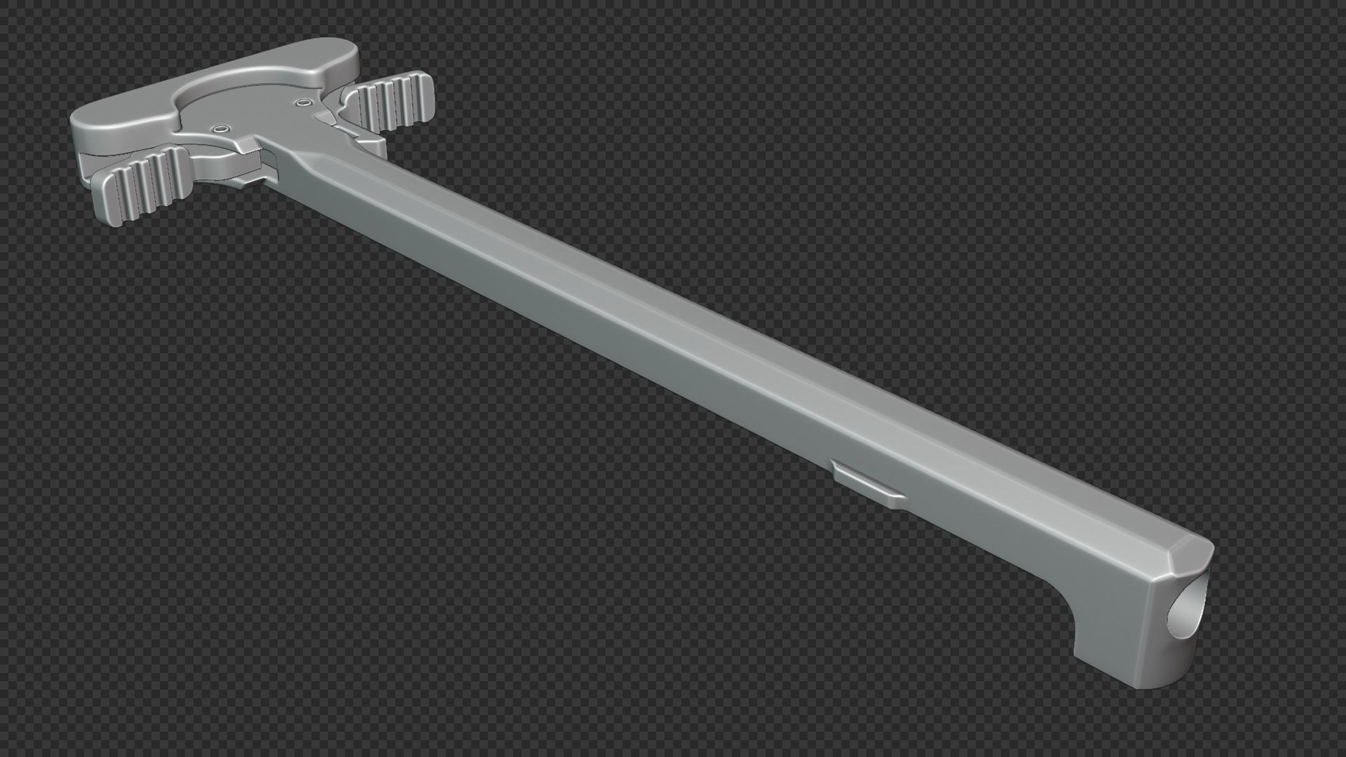 AR-15 KAC Ambidextrous Charging Handle Low-poly 3D model_3