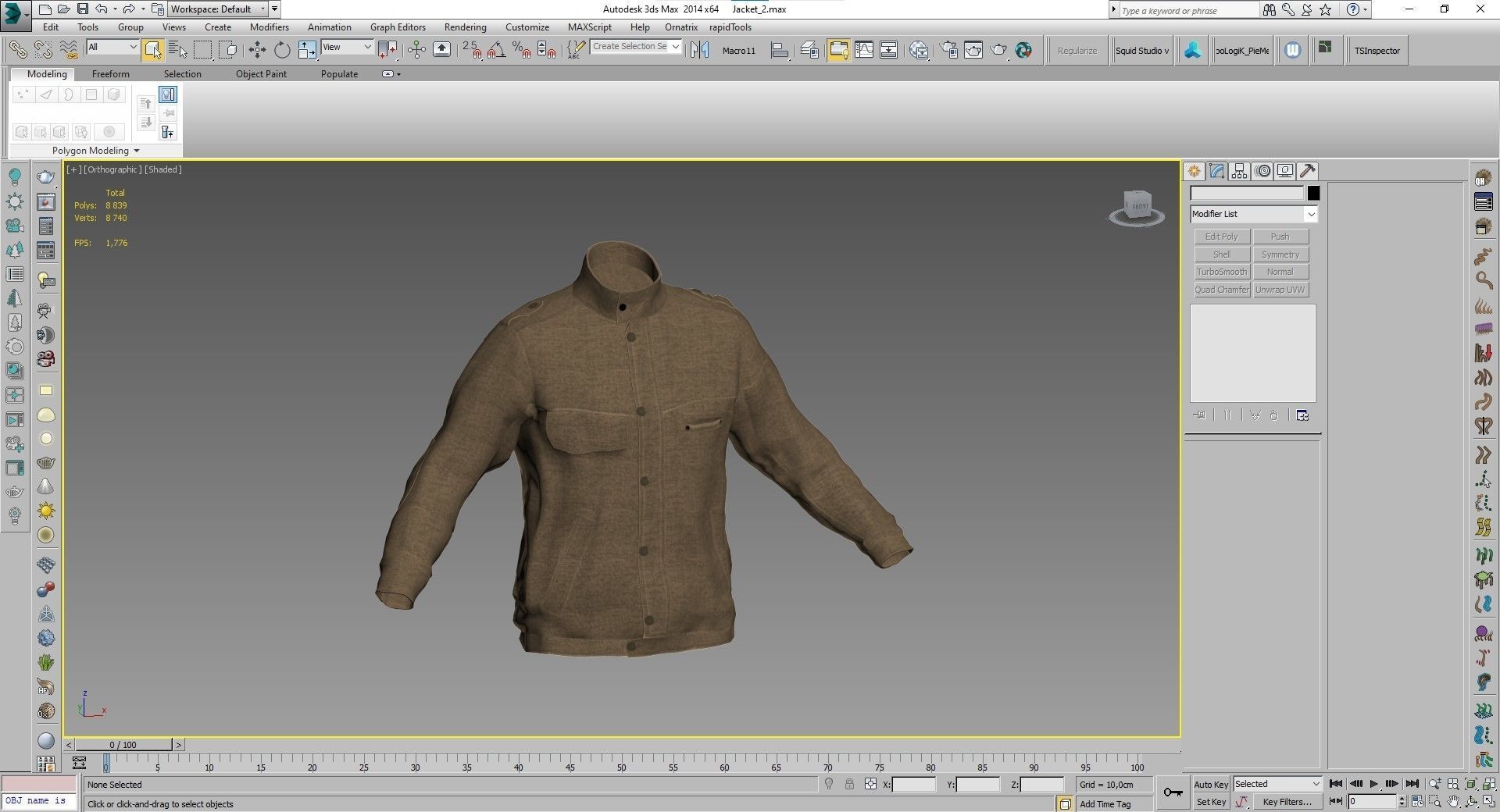 Jacket Low-poly 3D model_3