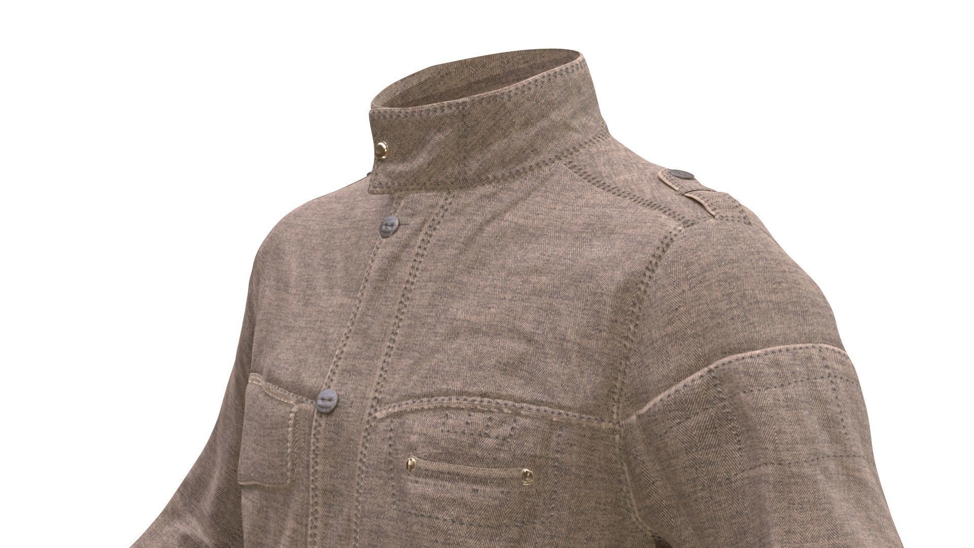 Jacket Low-poly 3D model_10