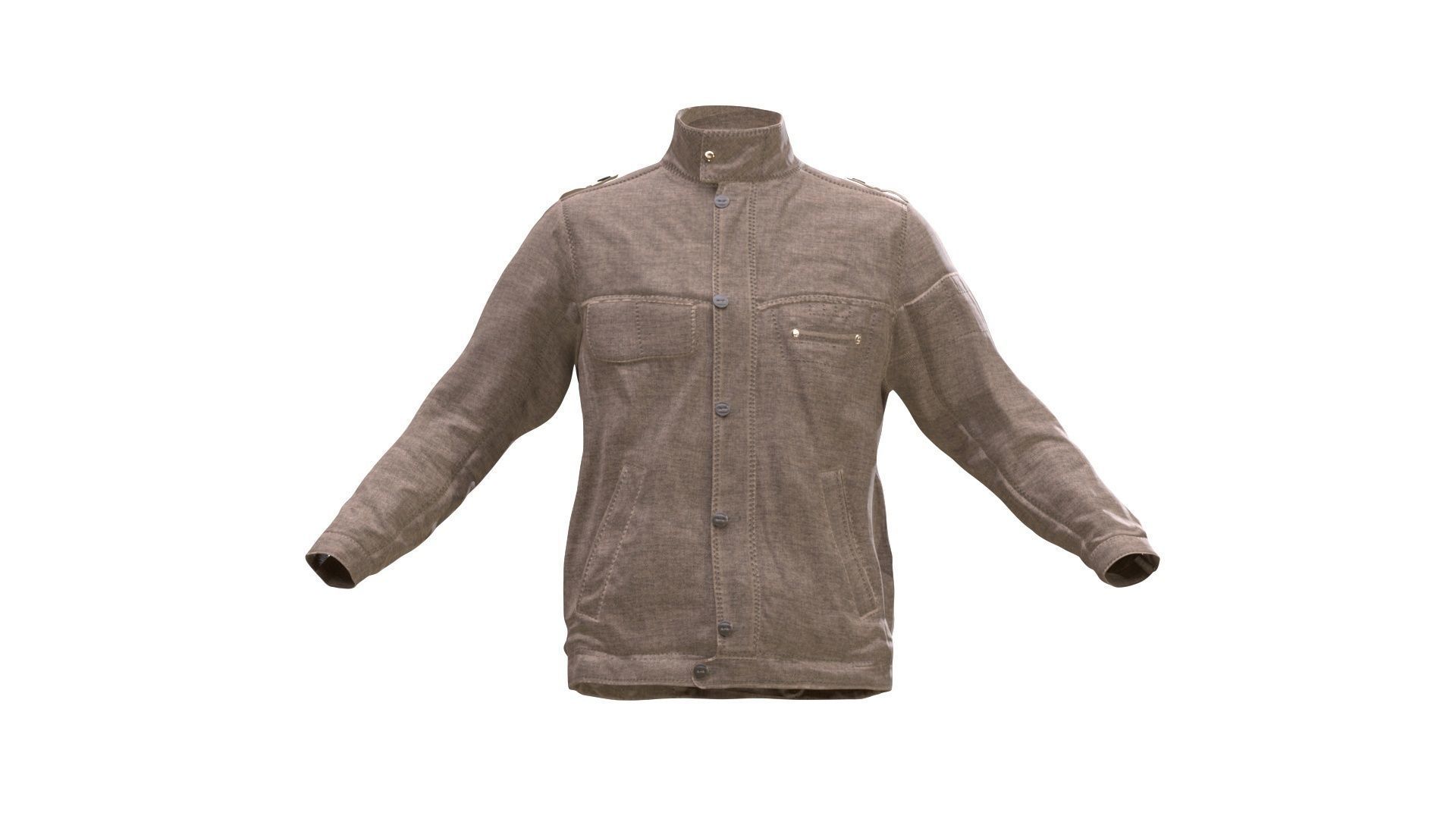 Jacket Low-poly 3D model_6