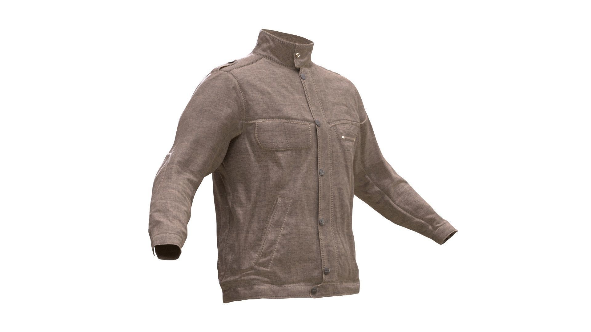 Jacket Low-poly 3D model_2