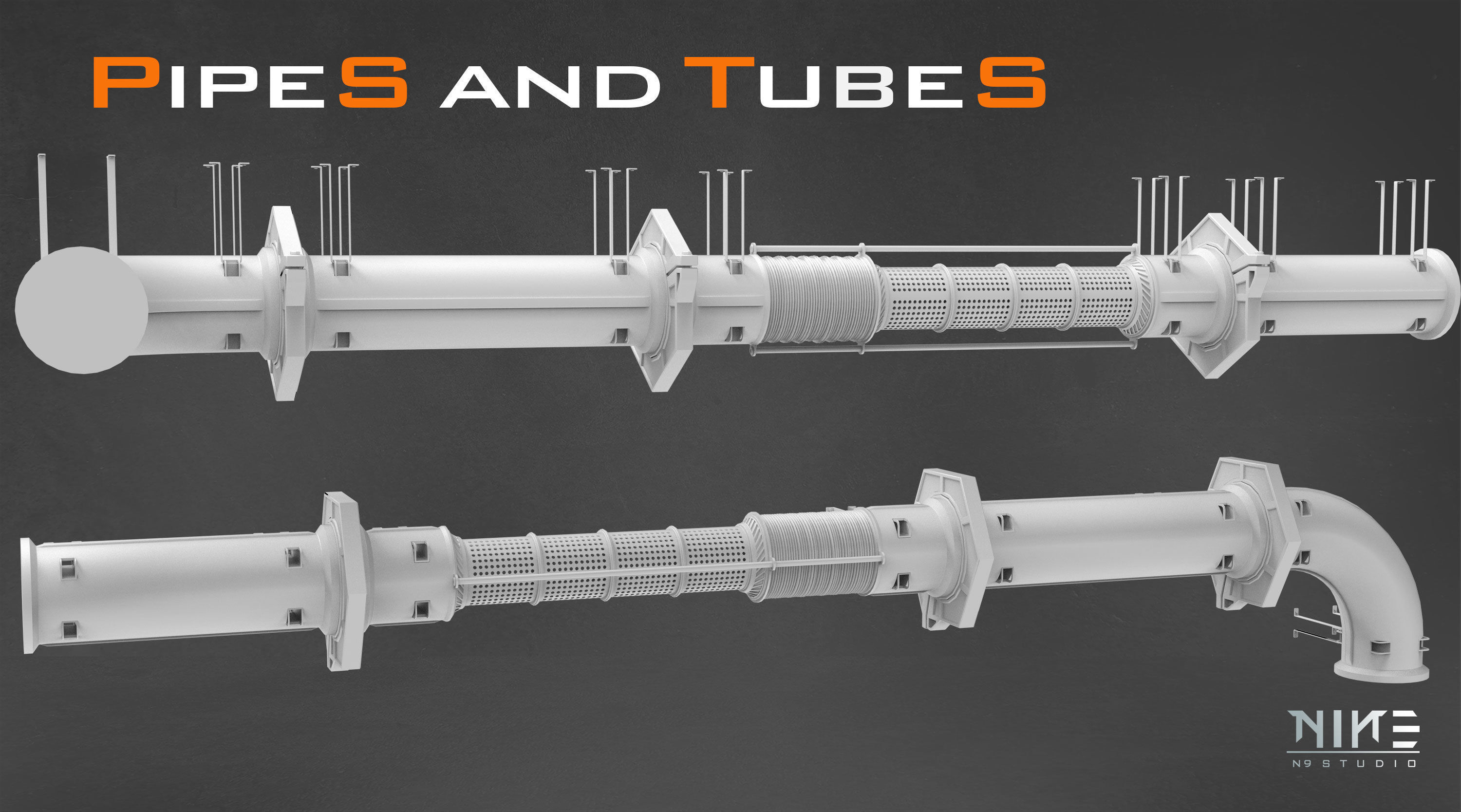 Pipes and Tubes 3D model_2