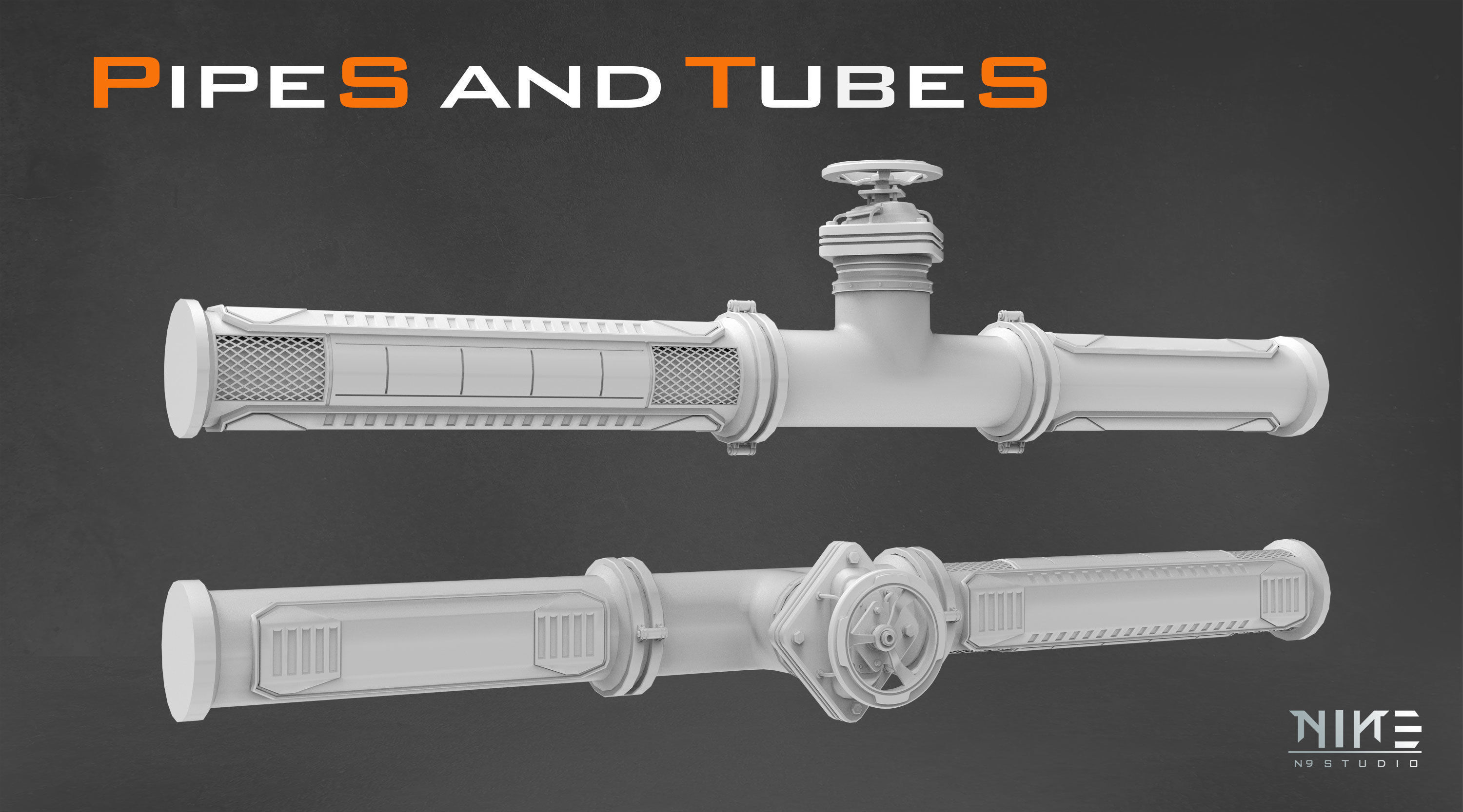 Pipes and Tubes 3D model_3