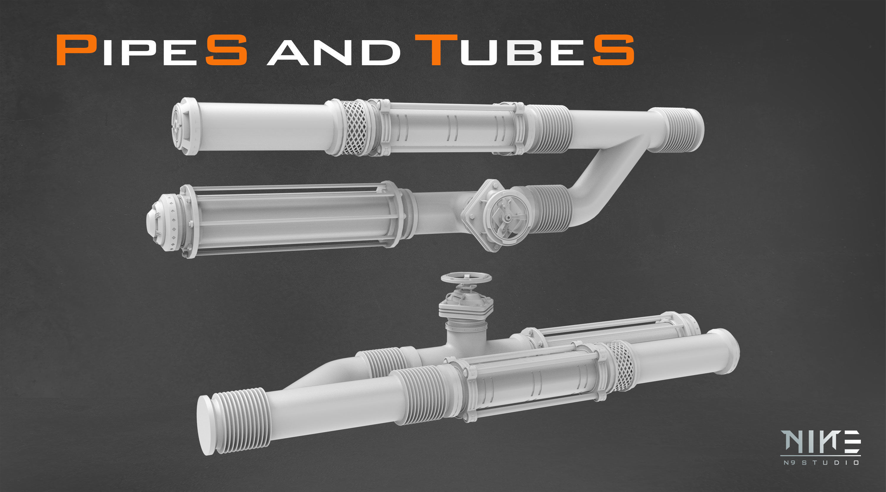 Pipes and Tubes 3D model_4