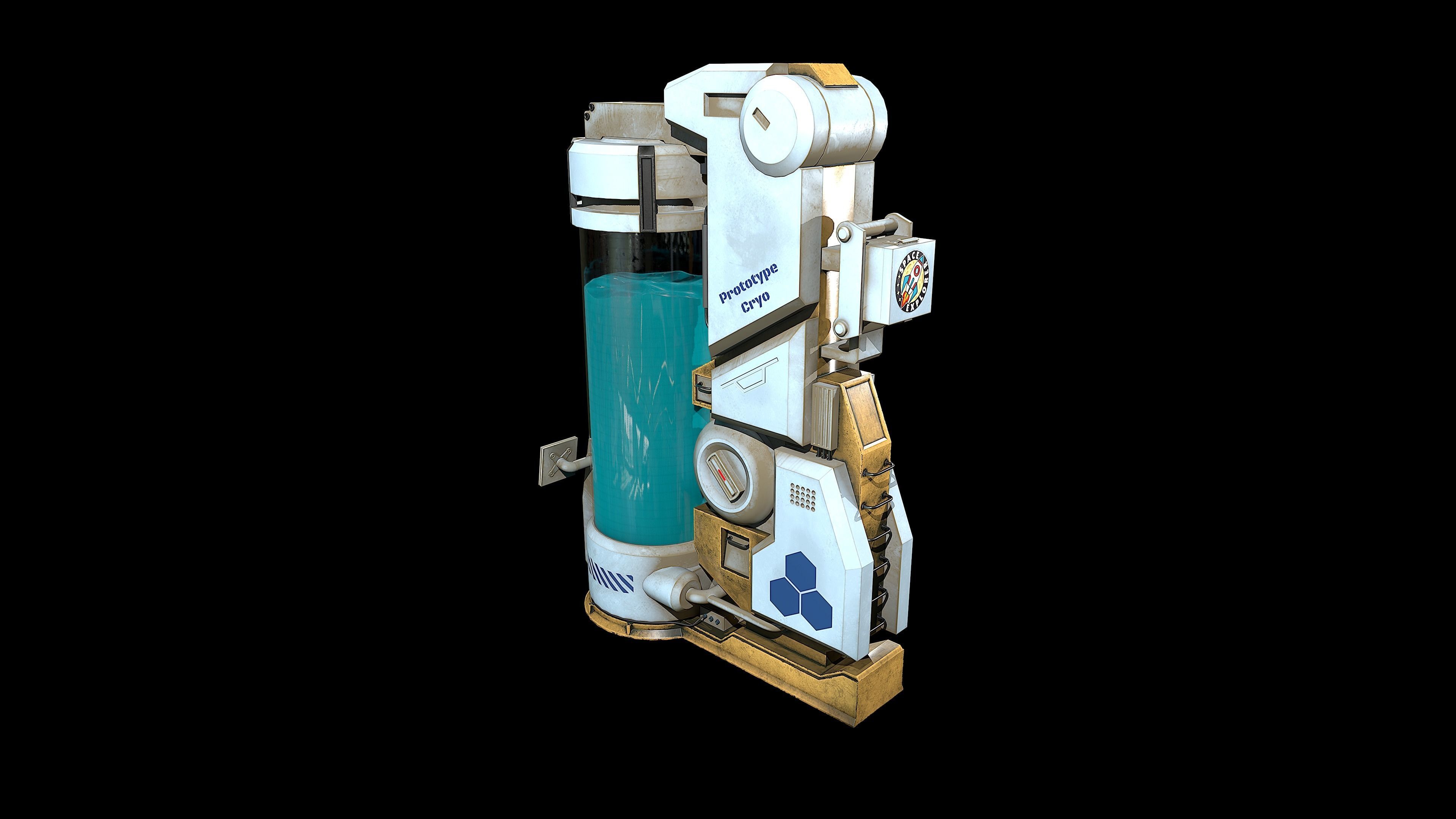 Cryo camber Low-poly 3D model_3