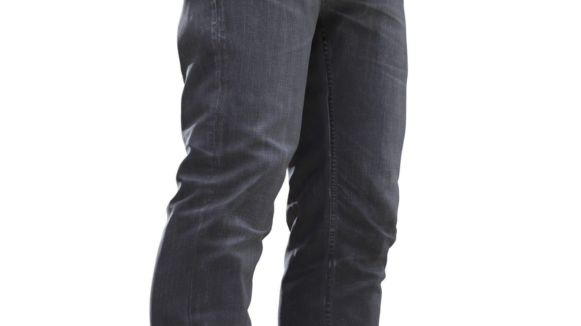 Jeans Low-poly 3D model_9