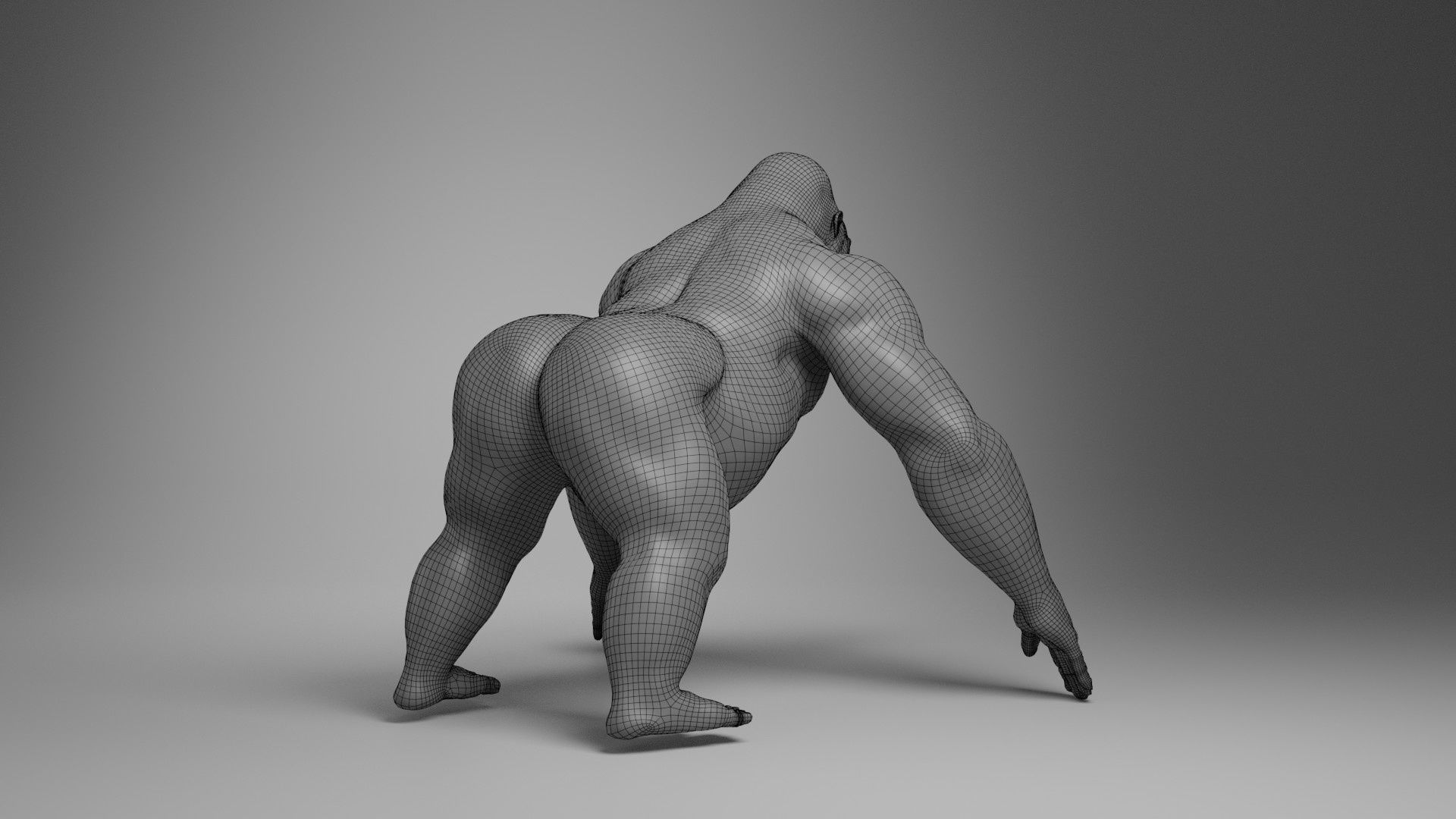 Silverback Gorilla Animation  VFX Grace 3D model_28