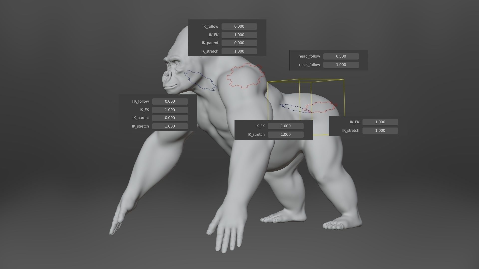 Silverback Gorilla Animation  VFX Grace 3D model_20