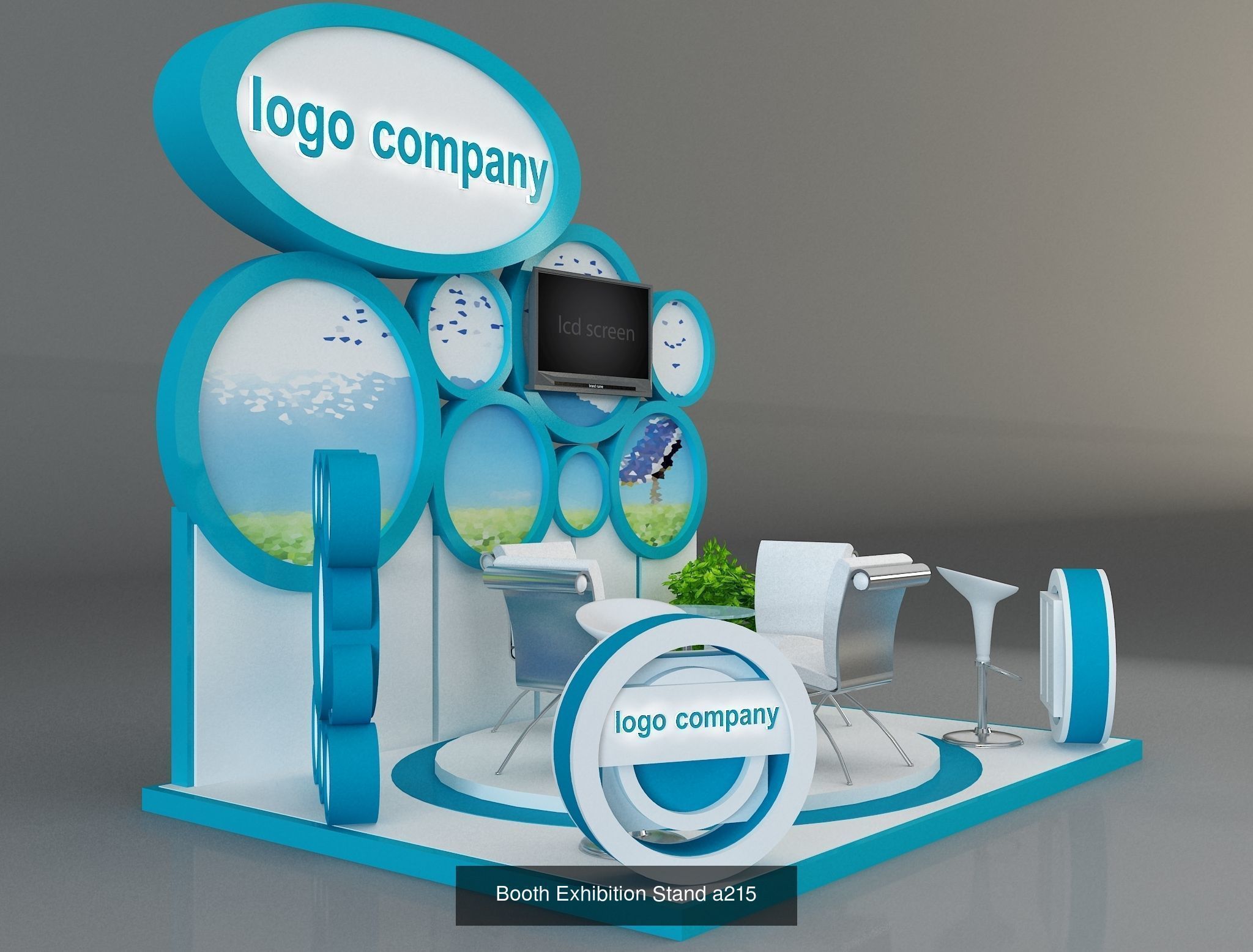 Booth Exhibition Stand G30 3D Model Collection_1