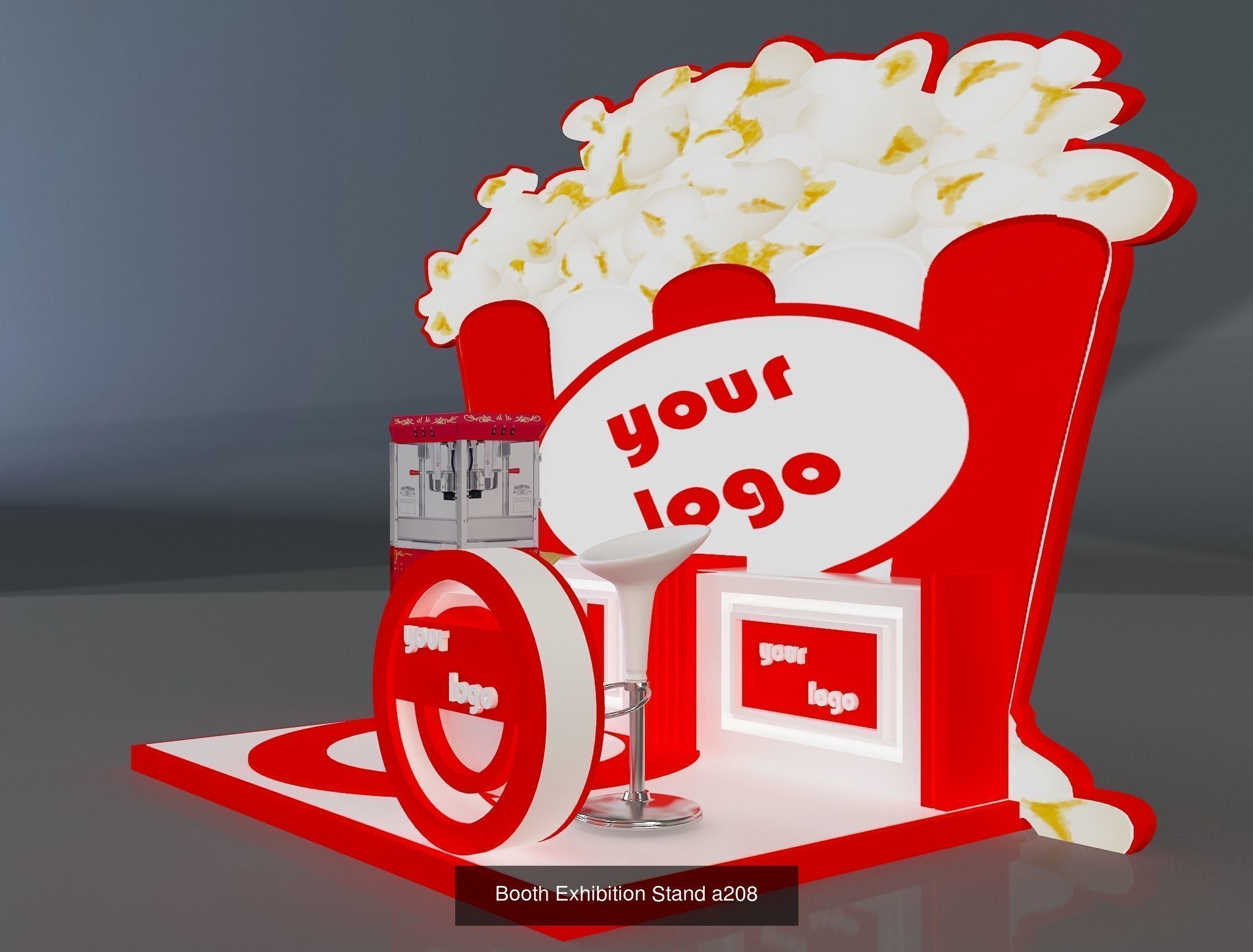 Booth Exhibition Stand G30 3D Model Collection_8