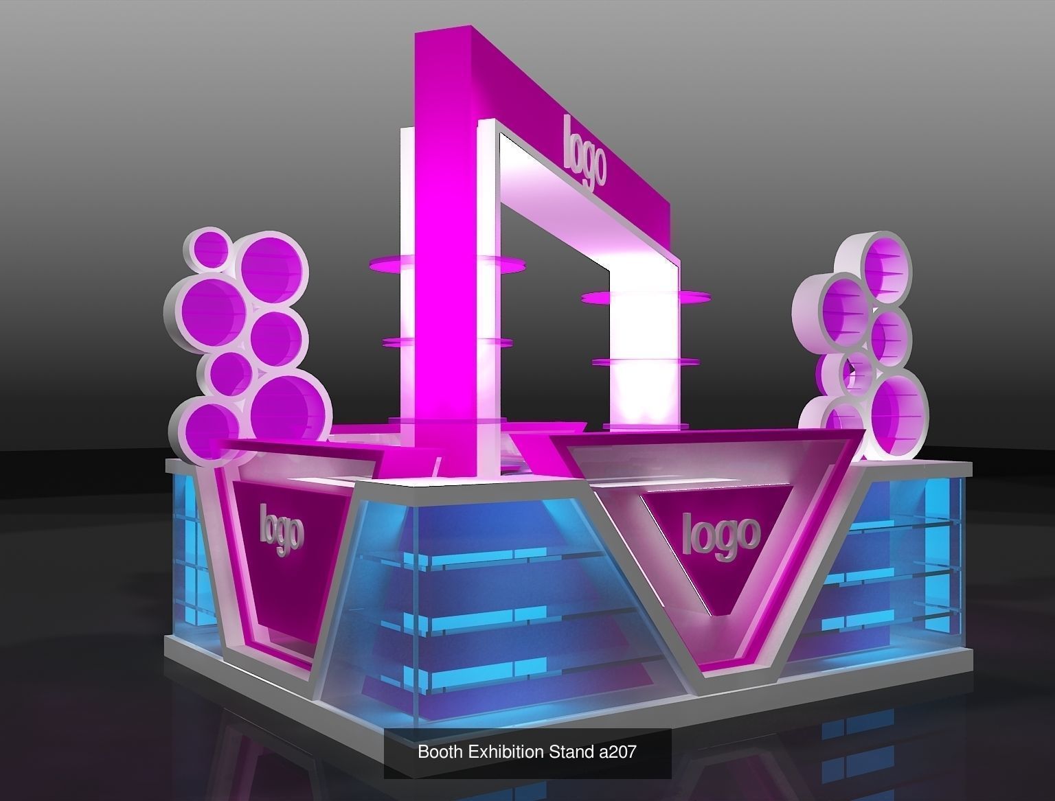 Booth Exhibition Stand G30 3D Model Collection_9