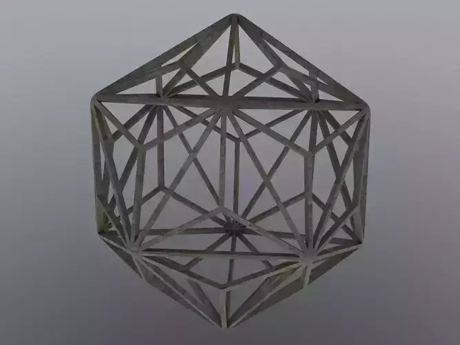 Wireframe Shape Triakis Icosahedron