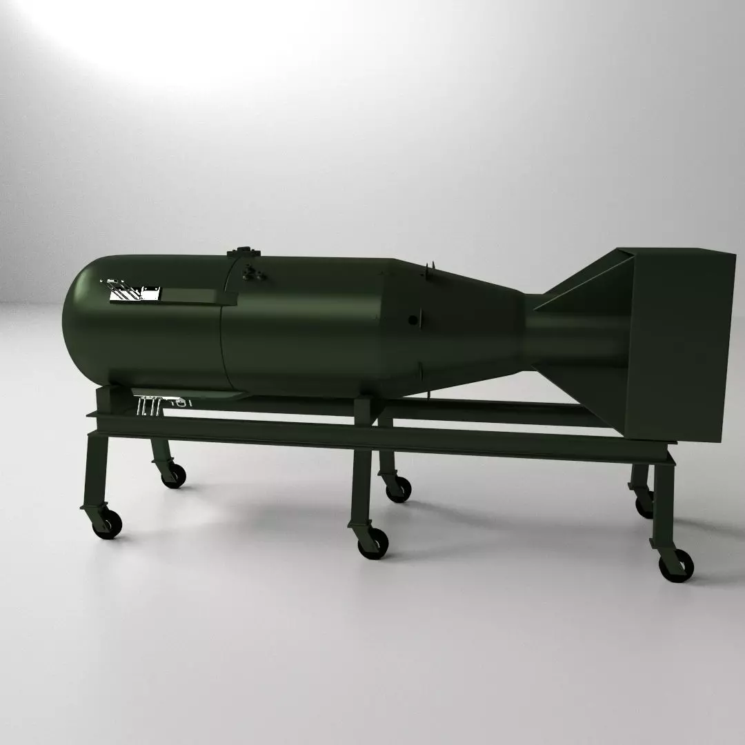Little Boy Atomic Bomb 3D model_0