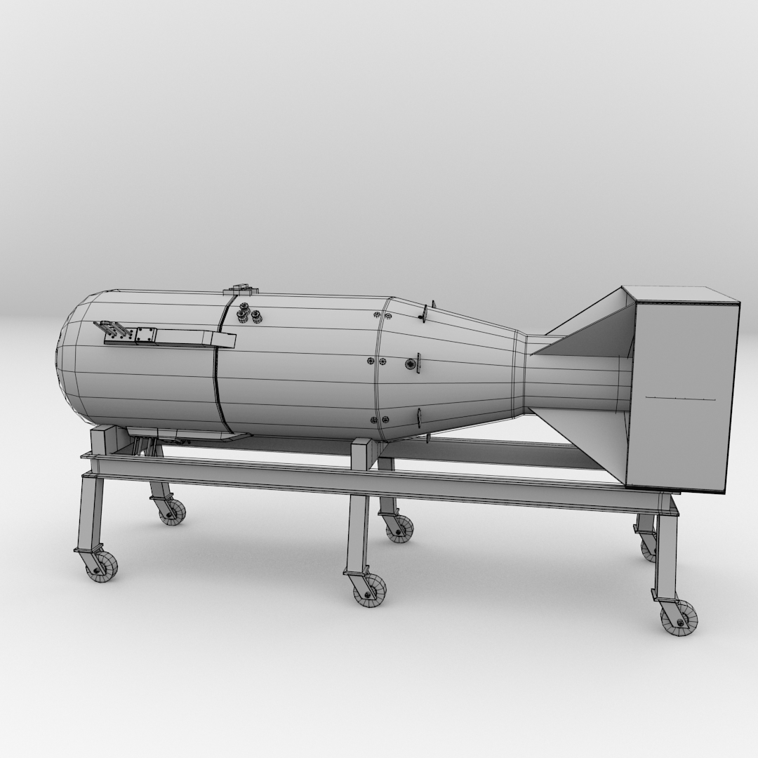 Little Boy Atomic Bomb 3D model_5