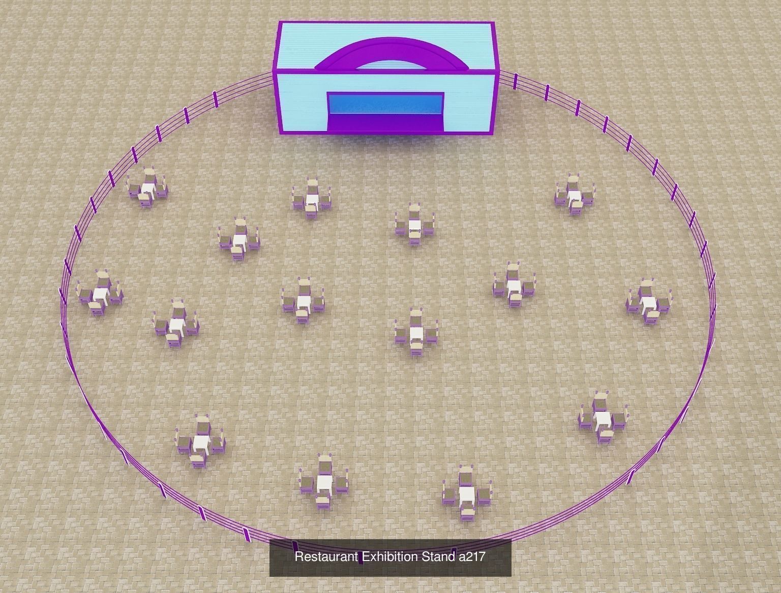 Booth Exhibition Stand G31 3D Model Collection_9