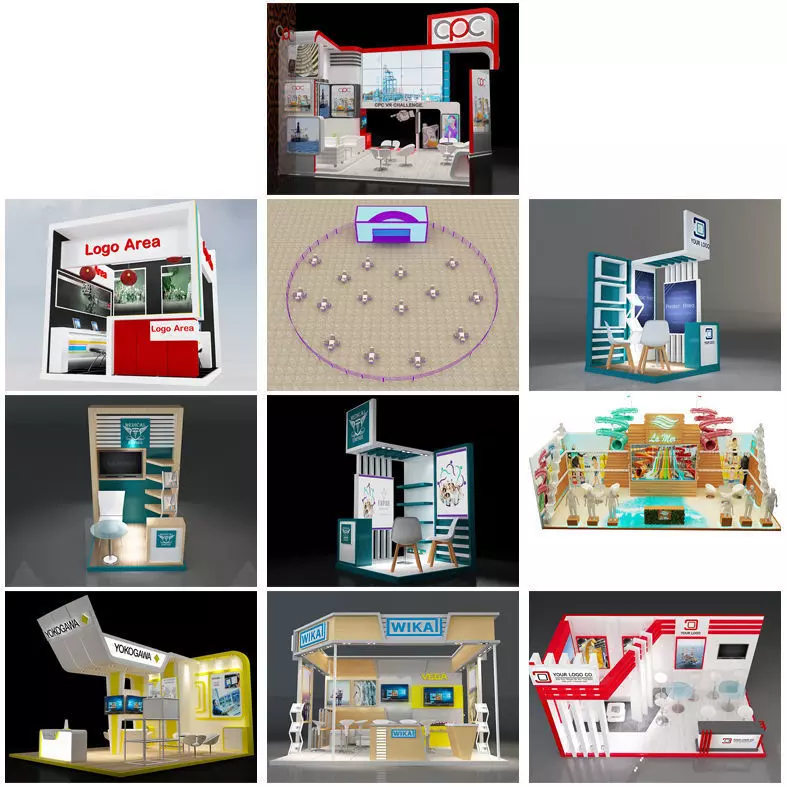 Booth Exhibition Stand G31 3D Model Collection_0