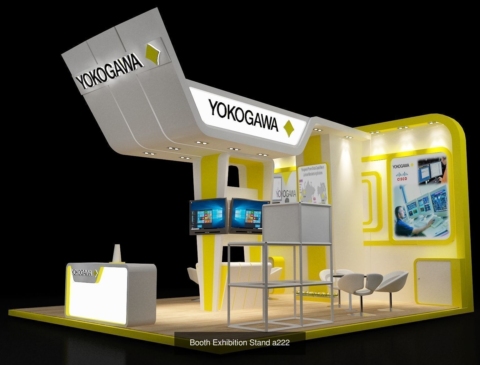 Booth Exhibition Stand G31 3D Model Collection_4