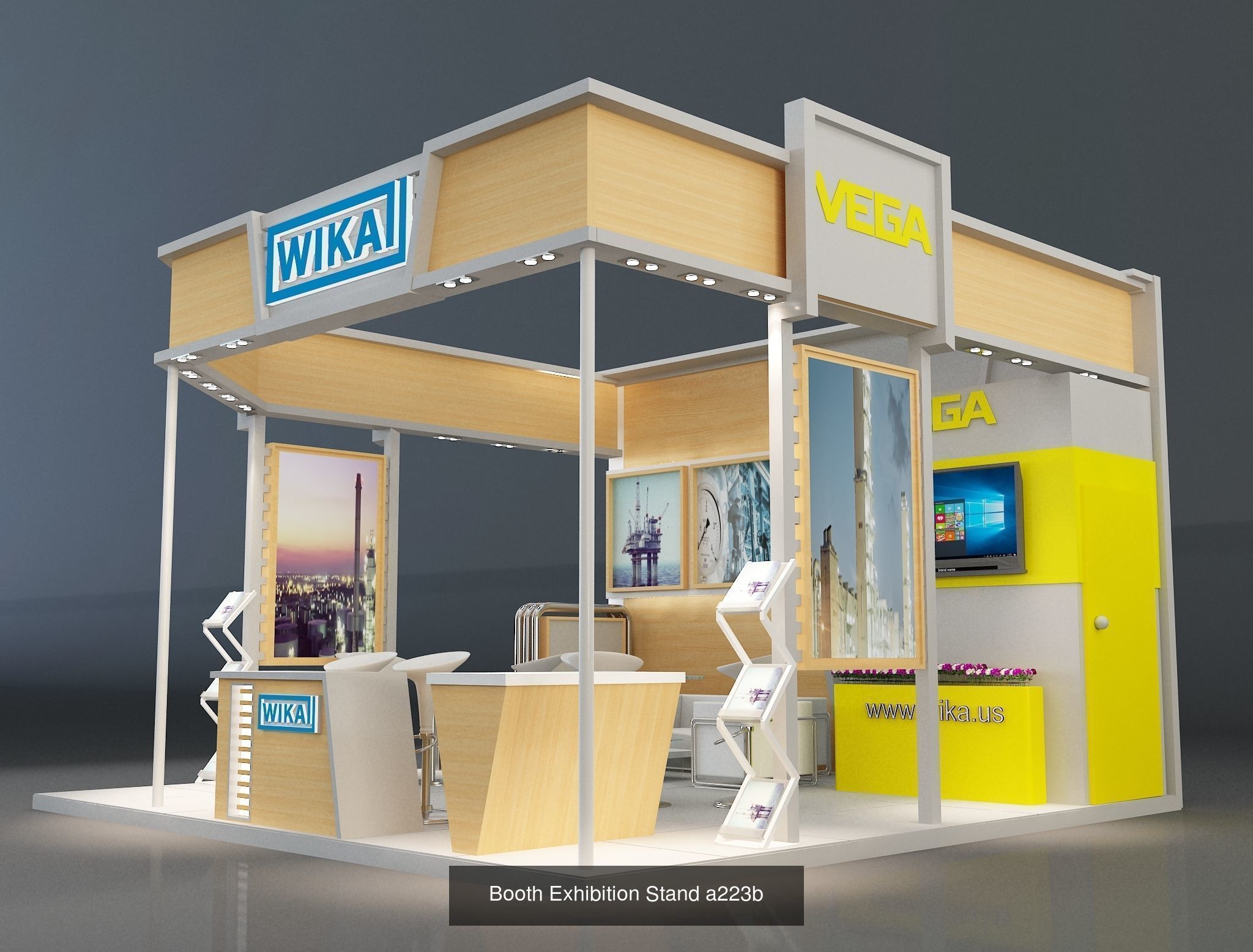Booth Exhibition Stand G31 3D Model Collection_3