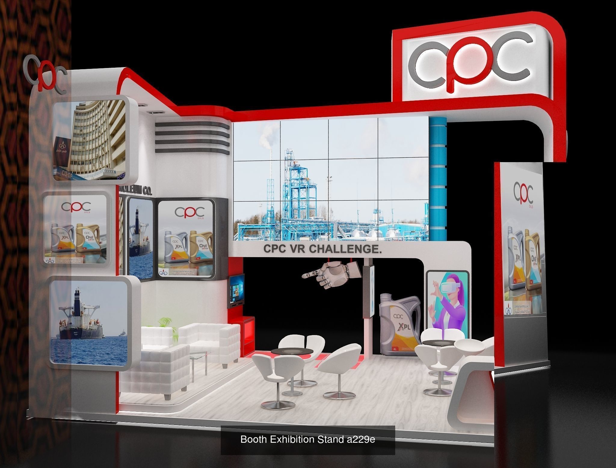 Booth Exhibition Stand G31 3D Model Collection_1
