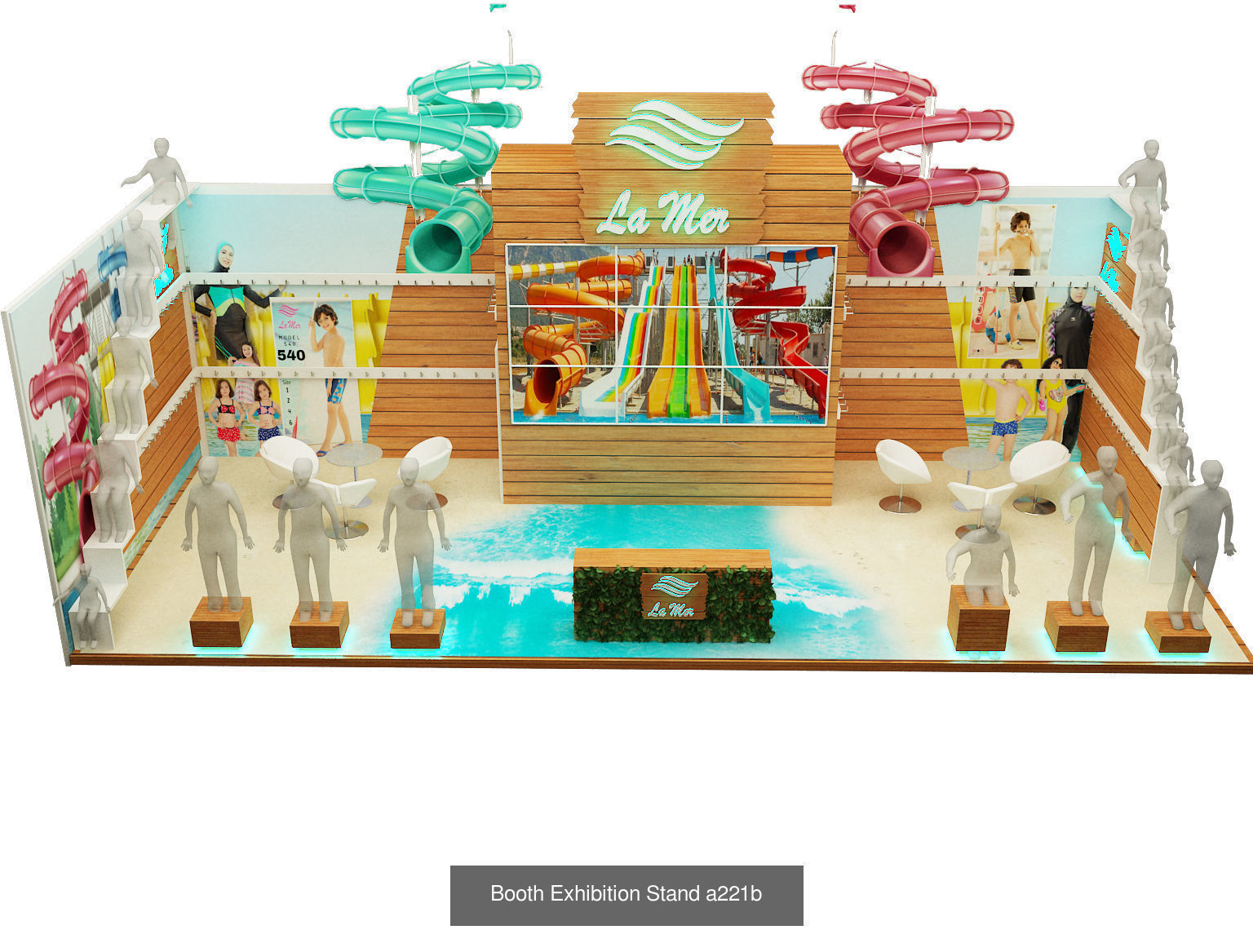 Booth Exhibition Stand G31 3D Model Collection_5