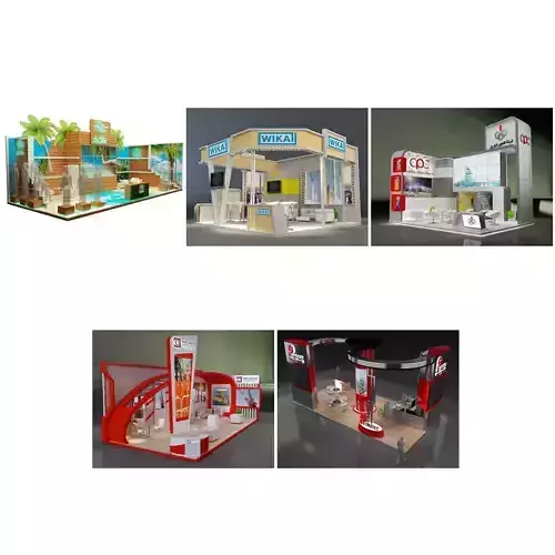 Booth Exhibition Stand G32 3D Model Collection
