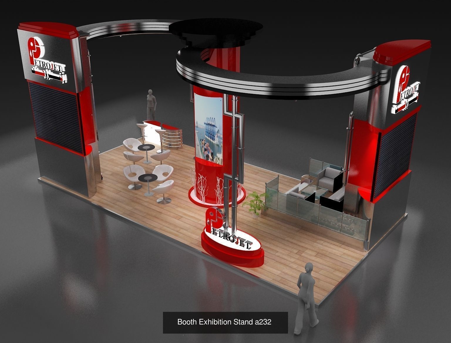 Booth Exhibition Stand G32 3D Model Collection_1
