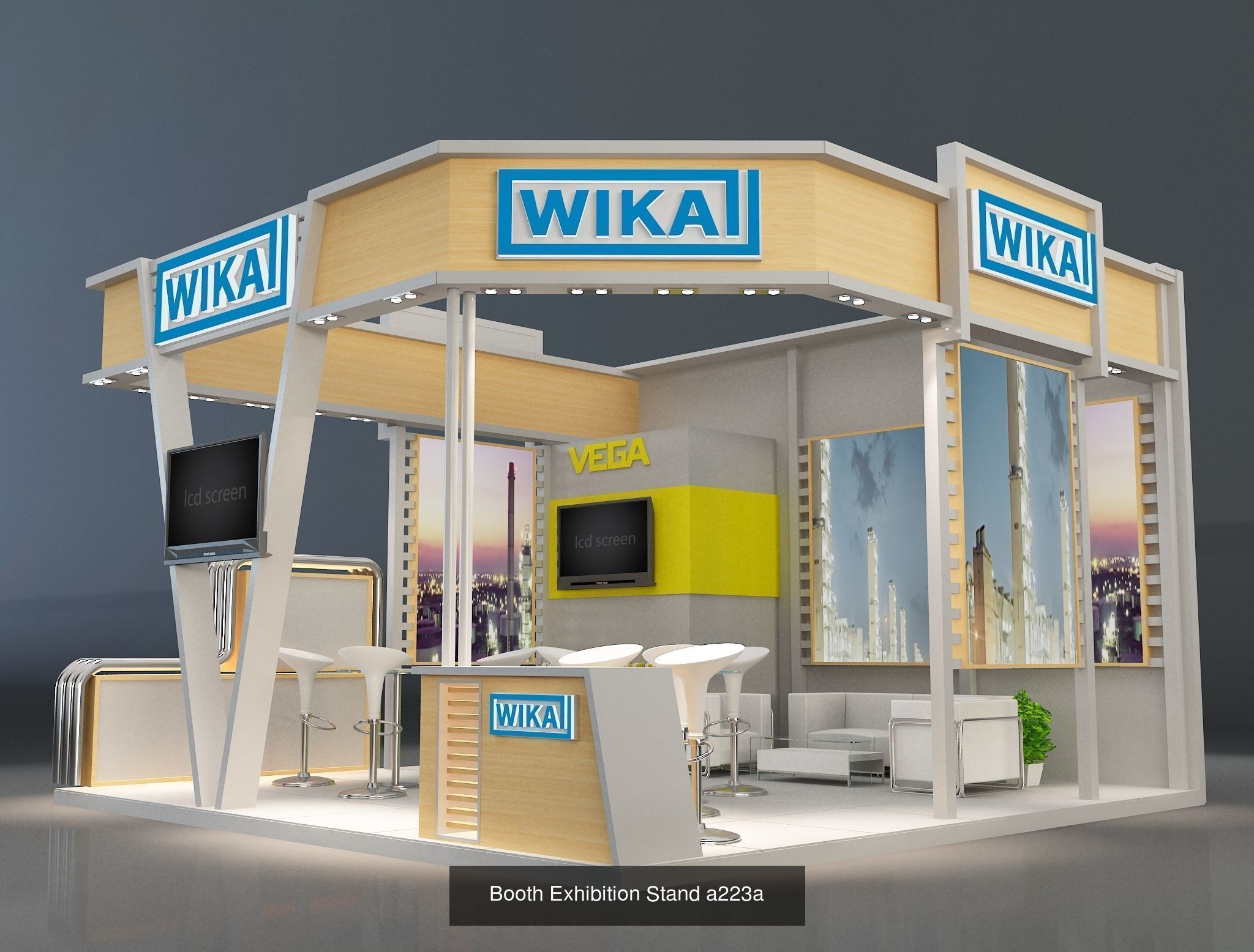 Booth Exhibition Stand G32 3D Model Collection_4