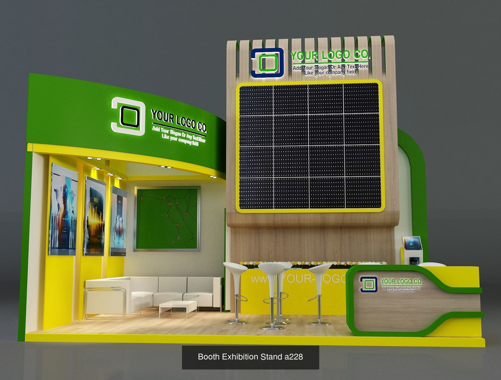 Booth Exhibition Stand G34 3D Model Collection_1