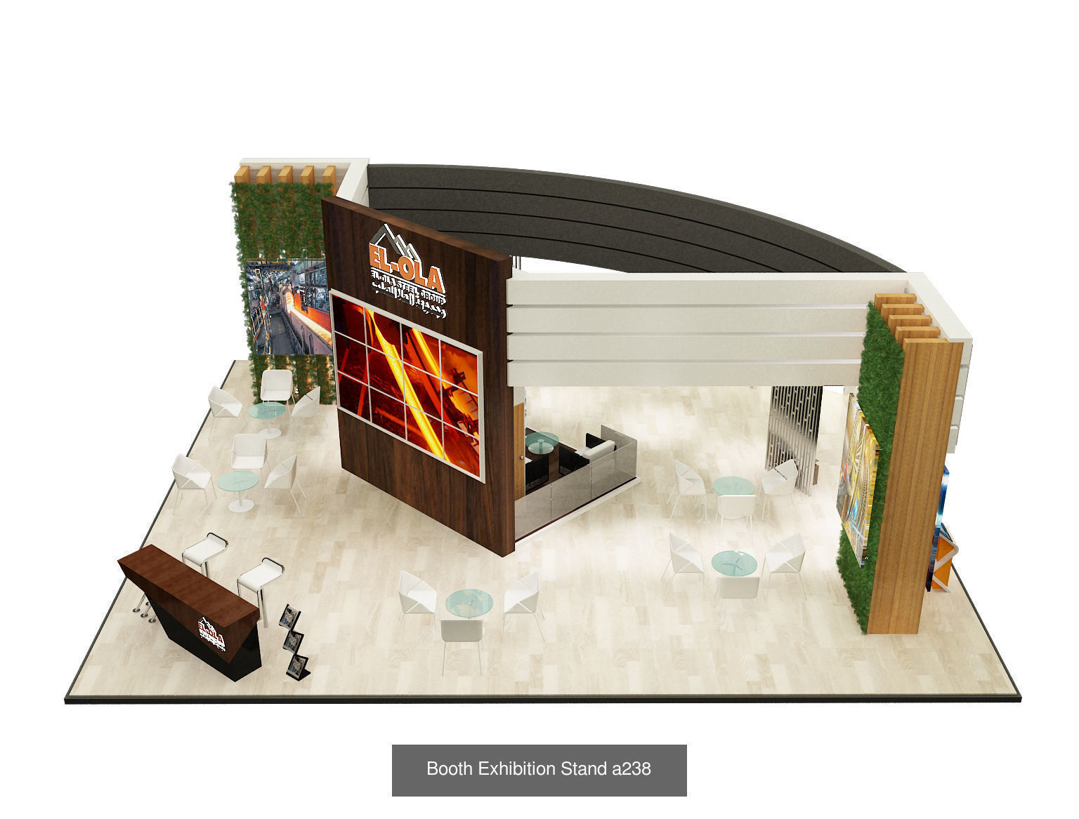 Booth Exhibition Stand G34 3D Model Collection_5
