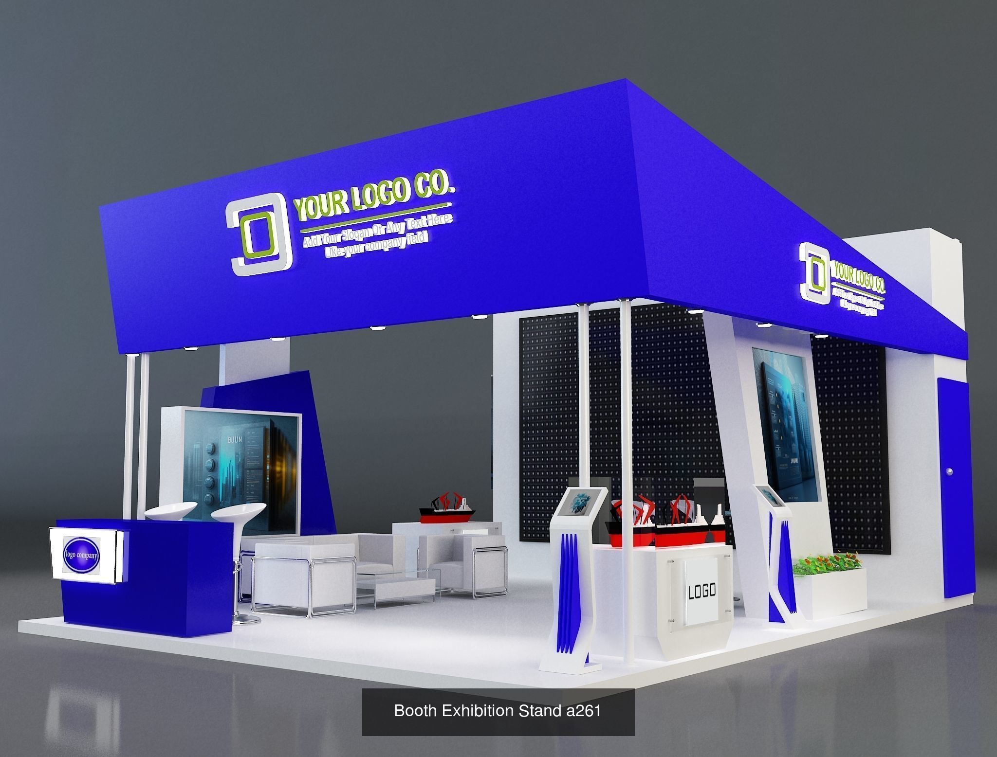 Booth Exhibition Stand G35 3D Model Collection_3