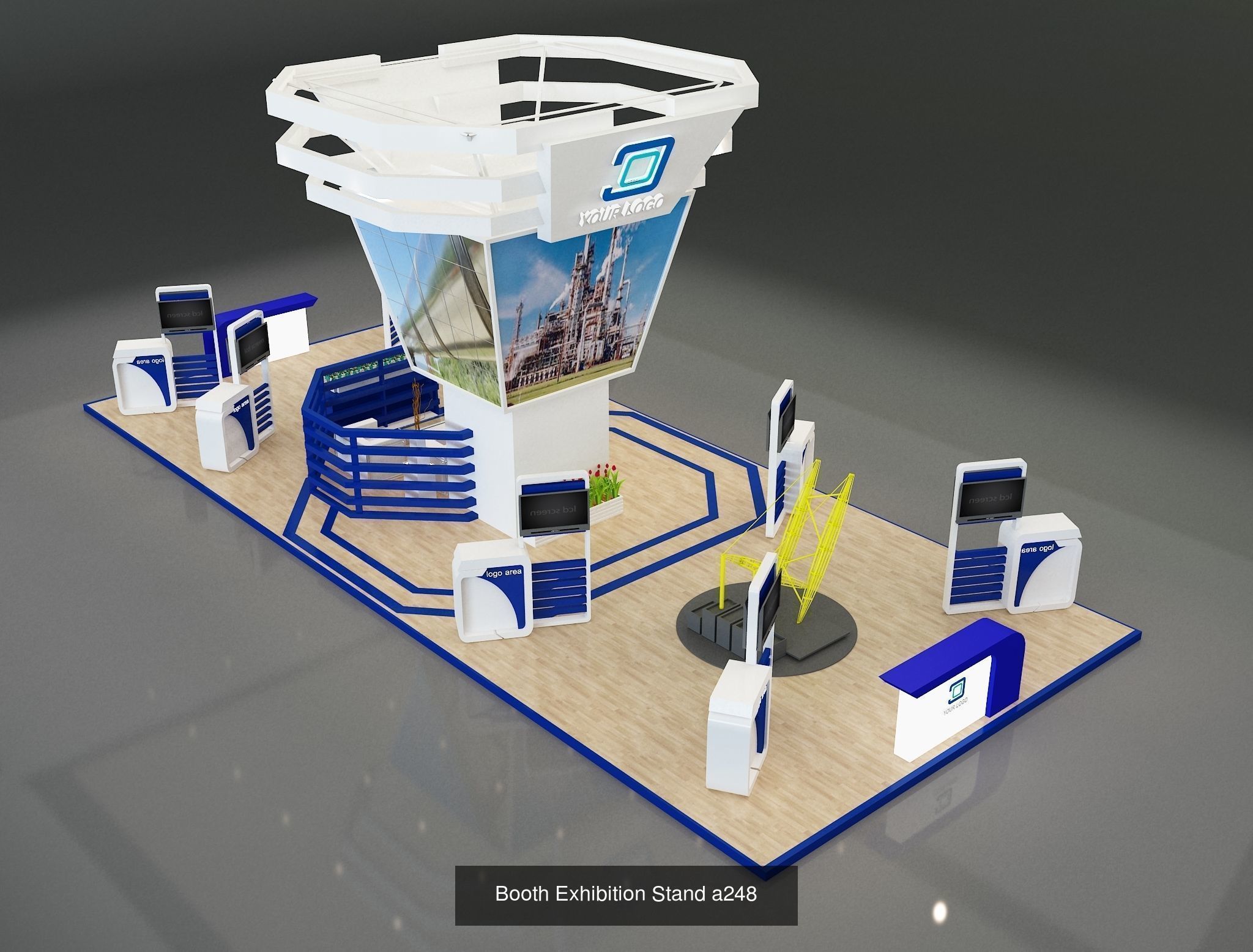 Booth Exhibition Stand G35 3D Model Collection_5