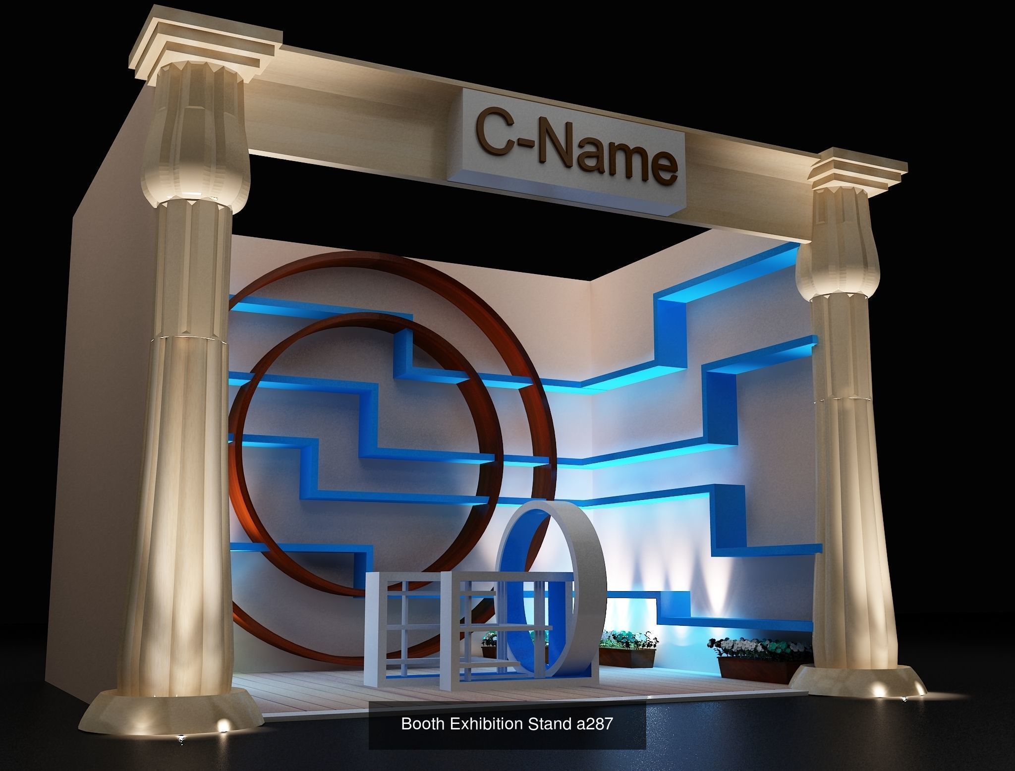 Booth Exhibition Stand G35 3D Model Collection_2