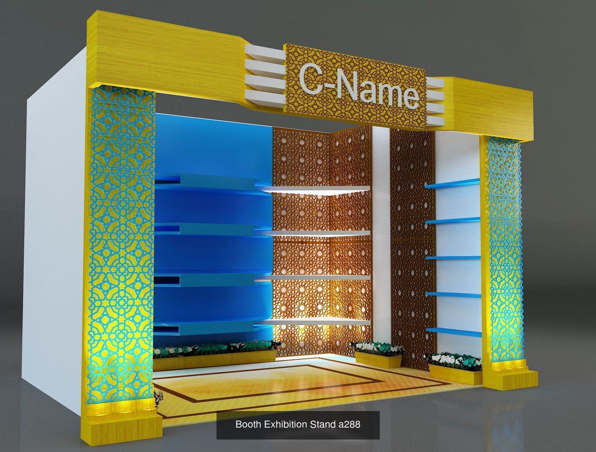 Booth Exhibition Stand G35 3D Model Collection_1