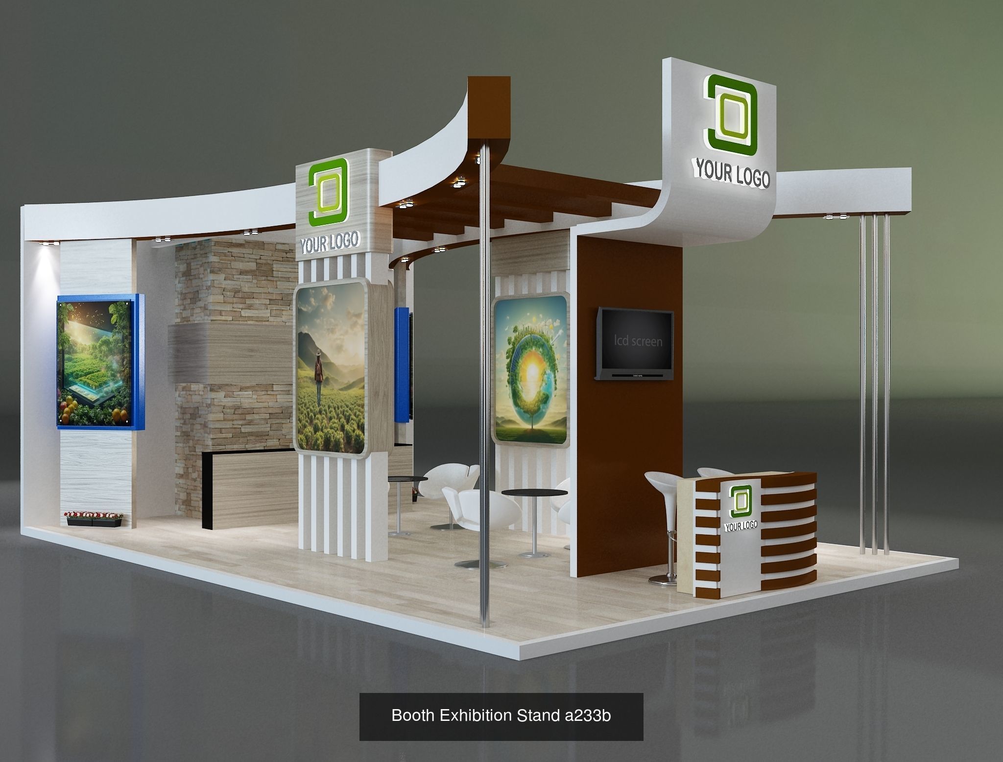 Booth Exhibition Stand G35 3D Model Collection_6