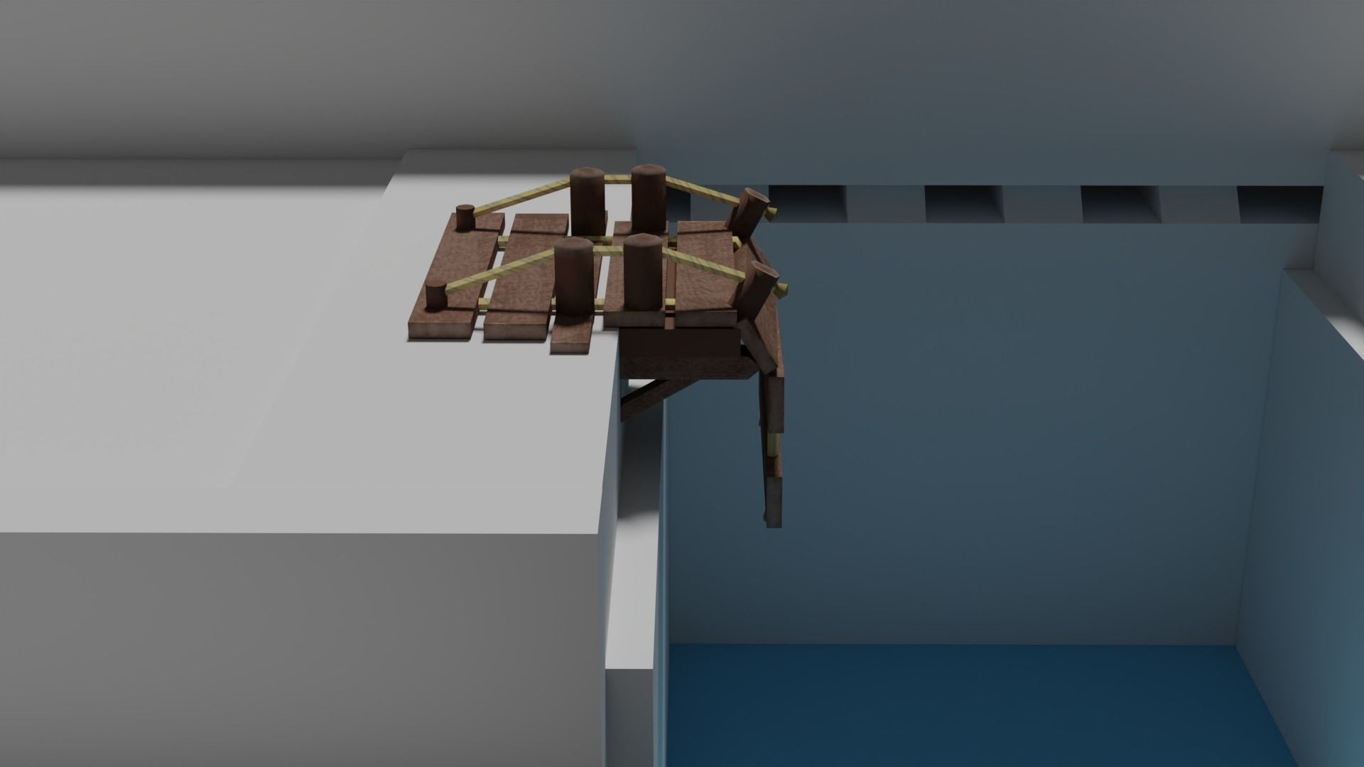 Port Bridge stylized - Puente roto estilizado Low-poly 3D model_2