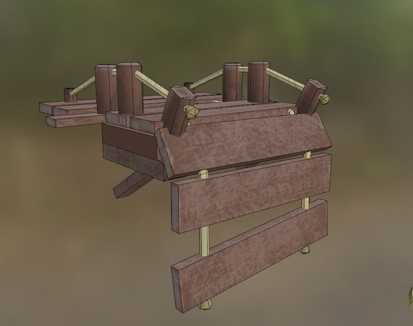 Port Bridge stylized - Puente roto estilizado Low-poly 3D model_6