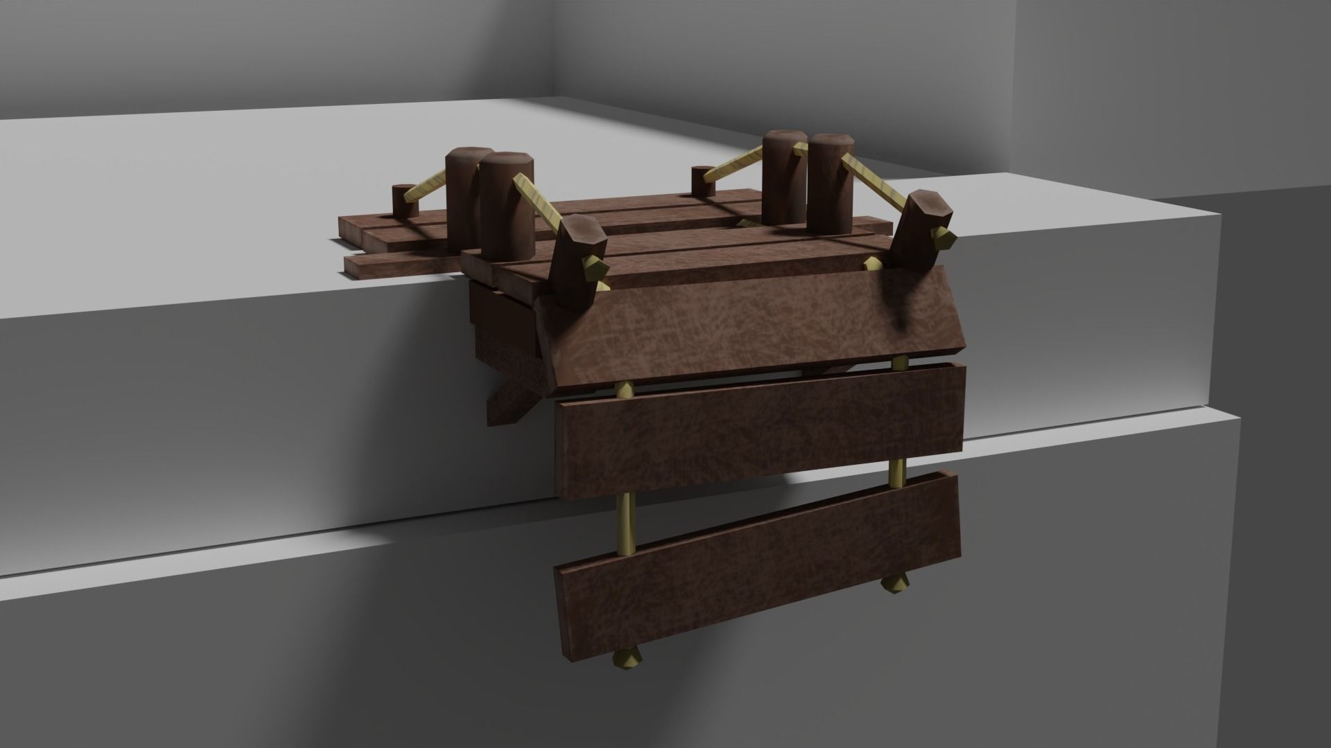 Port Bridge stylized - Puente roto estilizado Low-poly 3D model_3