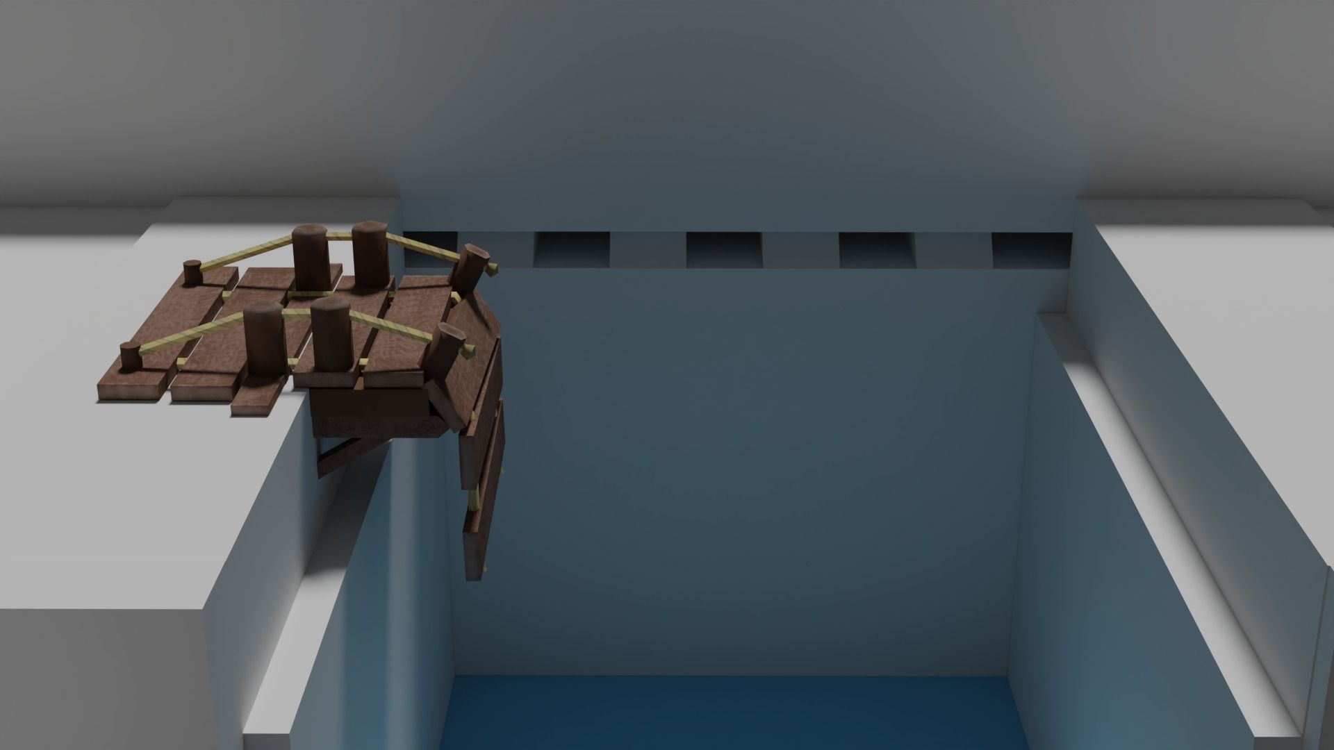 Port Bridge stylized - Puente roto estilizado Low-poly 3D model_1