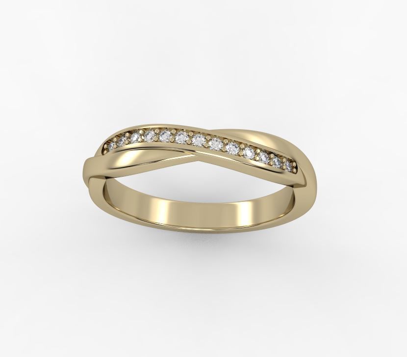 Wedding band 3D print model_4