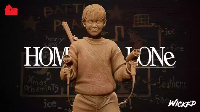 Wicked Home Alone Kevin Sculpture Tested for 3D printing 3D print model