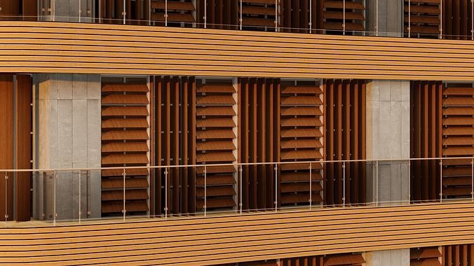 Modern MixedUse Residential Building Detailed with Documentation 3D model 4